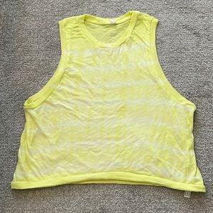Yellow Free People Movement tank top.